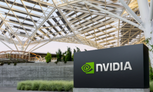 nvidia headquarters with nvidia sign in front