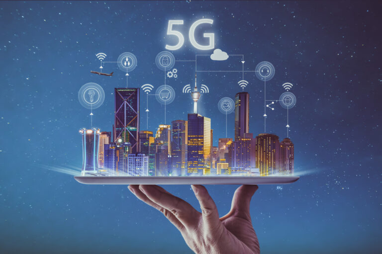 5g graphic being held by hand