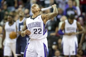 Sacramento Kings Isaiah Thomas throwing his head band in frustration 1