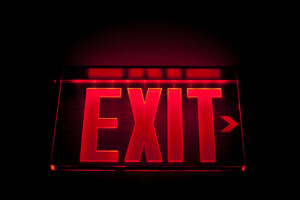 illuminated exit sign