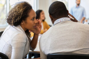 sharing secrets at meeting table
