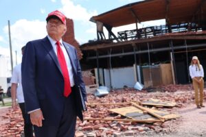 Donald Trump Visits Areas Affected By Hurricane Helene