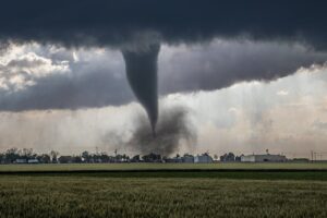 EF2 tornado lofting debris from a home in Lockett Texas