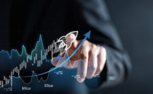stock chart rocket